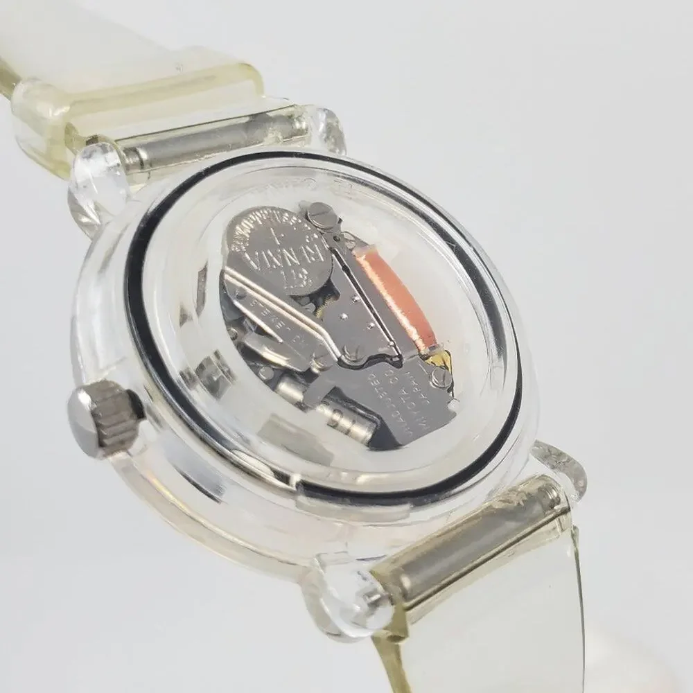 Disney Y2K Mickey Minnie Goofy Donald Analog Watch Clear